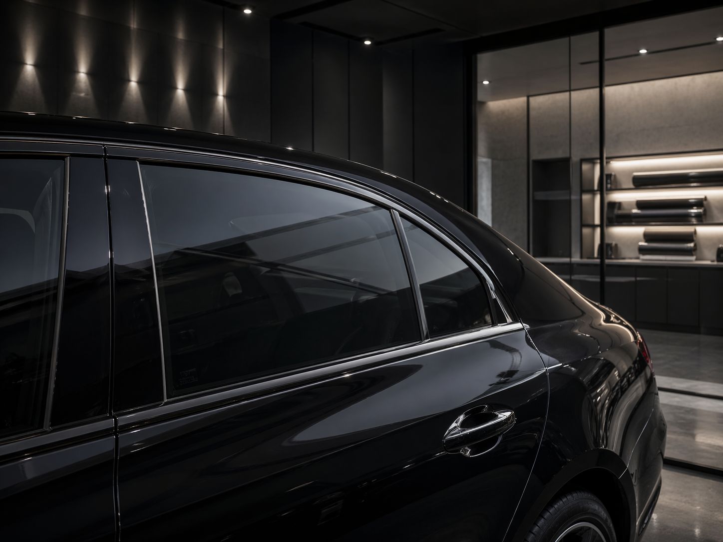 缎面银灰改色膜